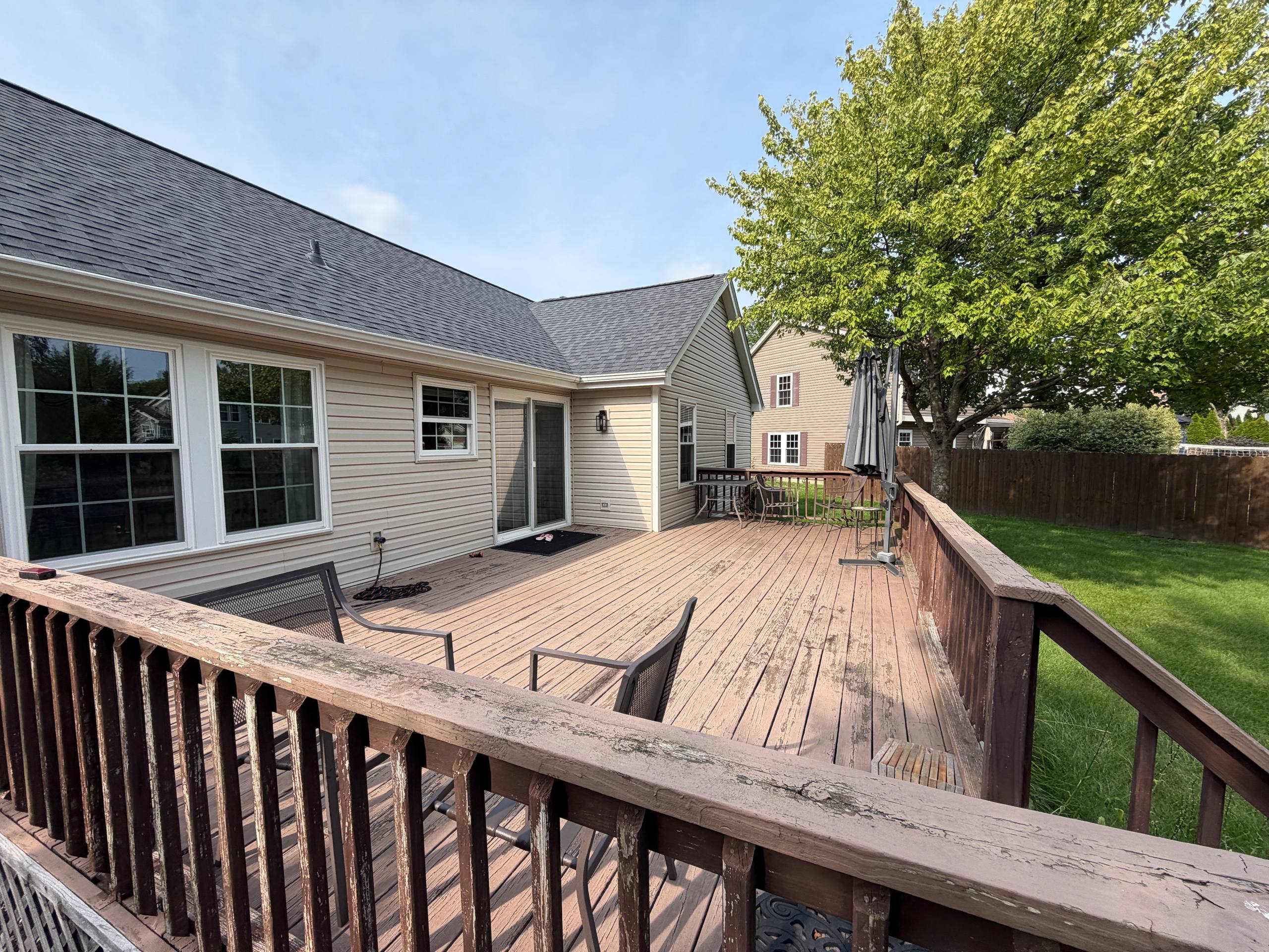 Composite deck rebuild before