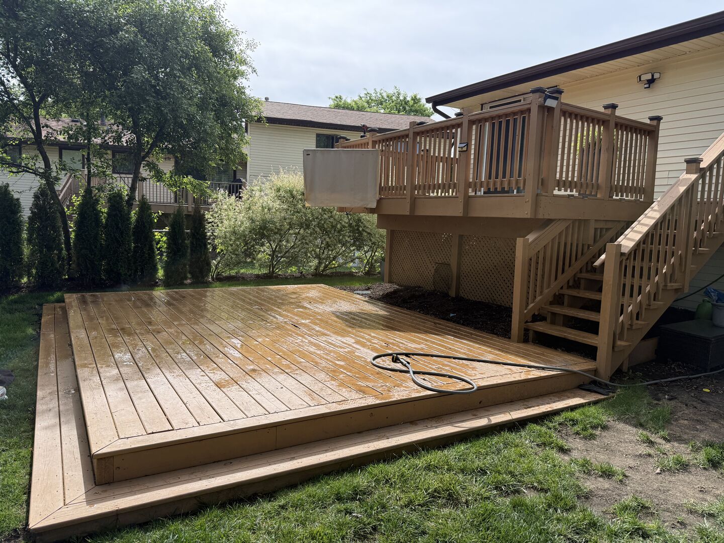 Deck staining & finishing before