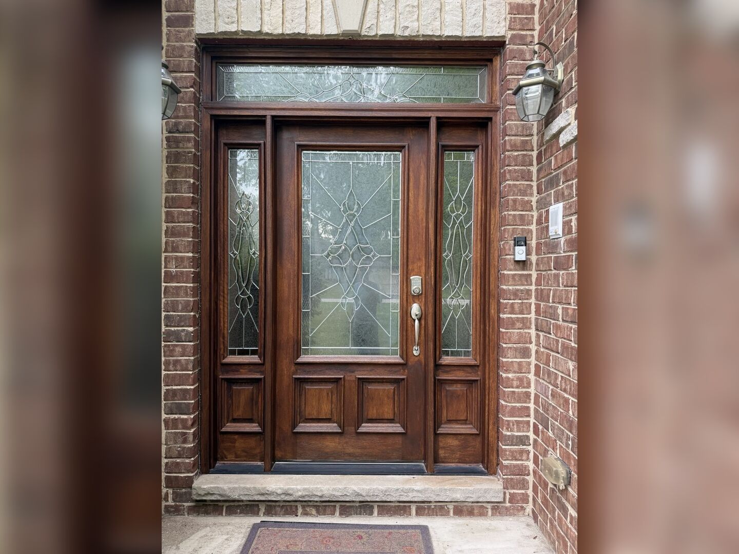 Front door refinishing after
