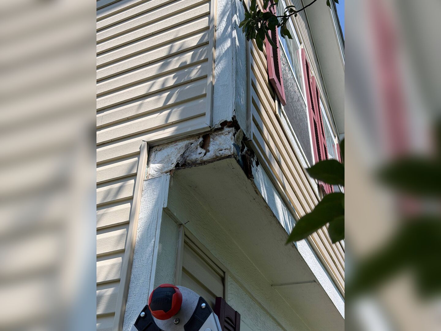 Exterior wood rot repair before