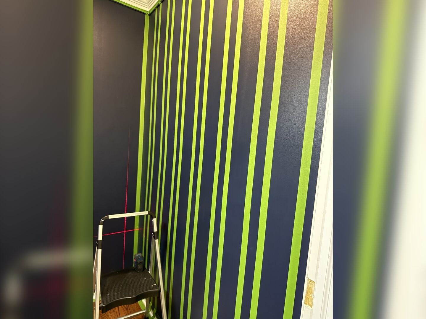 Powder room painting before